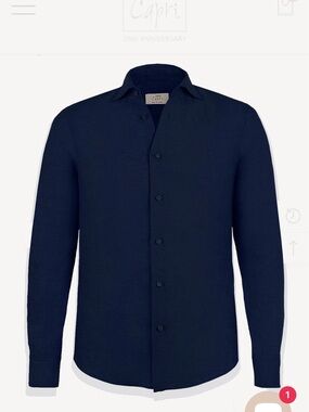 Men's blue Button-Up Shirt